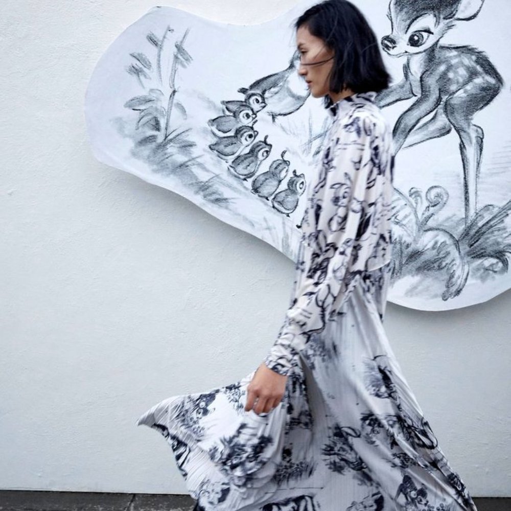 NWT ZARA x Disney Limited Edition Collection Bambi Dress - MEDIUM